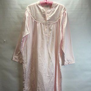 VINTAGE Pink Long Night Gown Women's Size Large